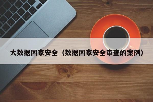 大数据国家安全（数据国家安全审查的案例）